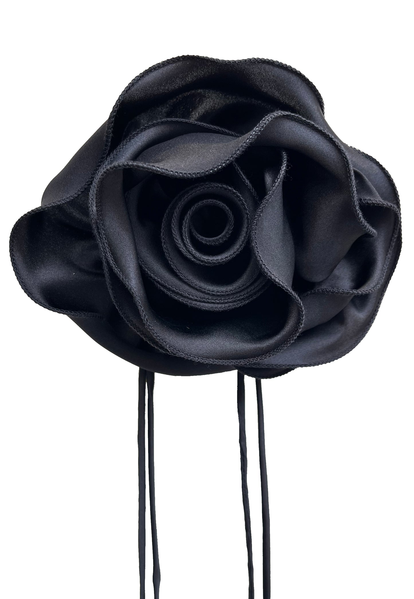 ROSE BROOCH BLACK