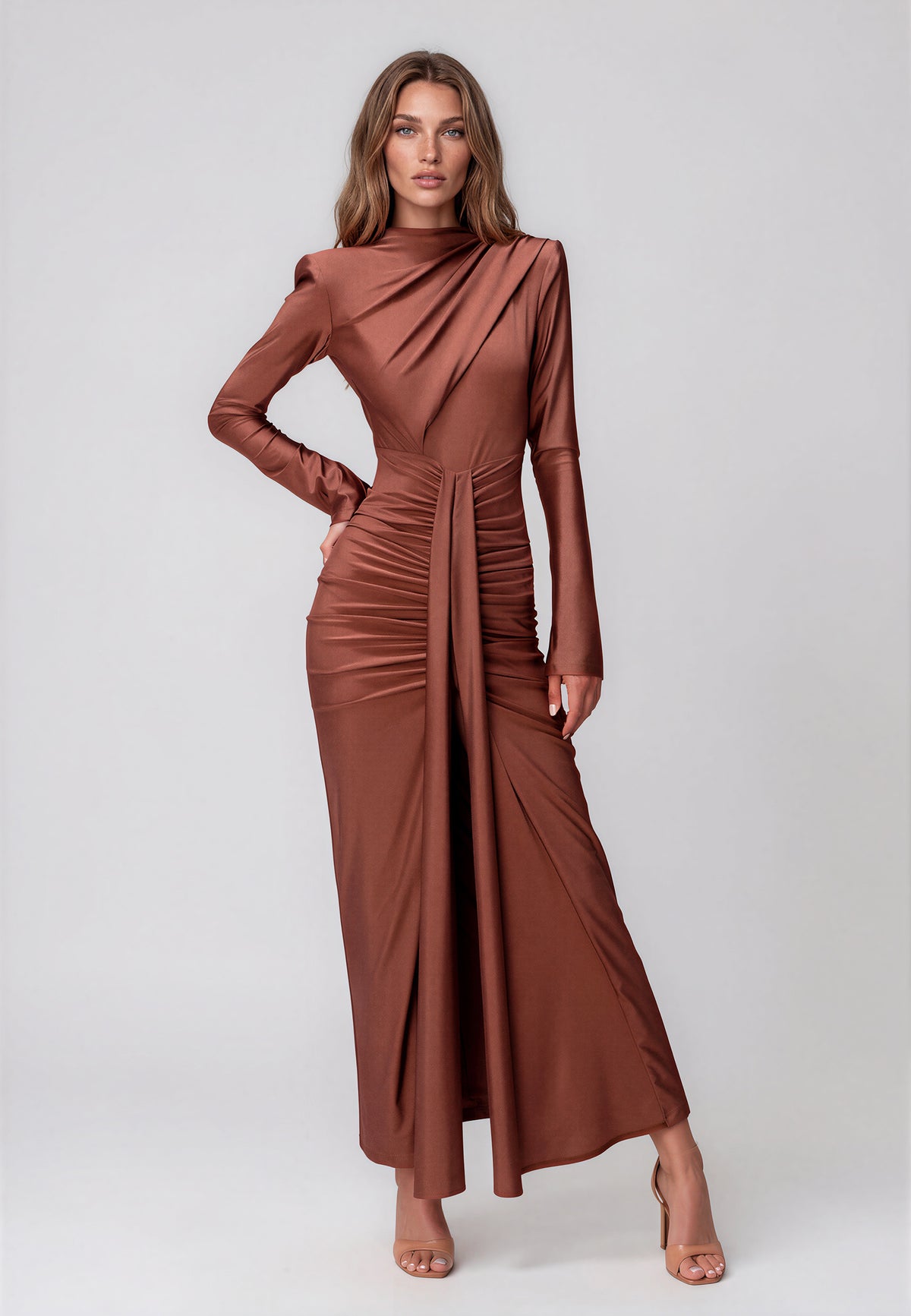 ALISE DRESS MARSALA