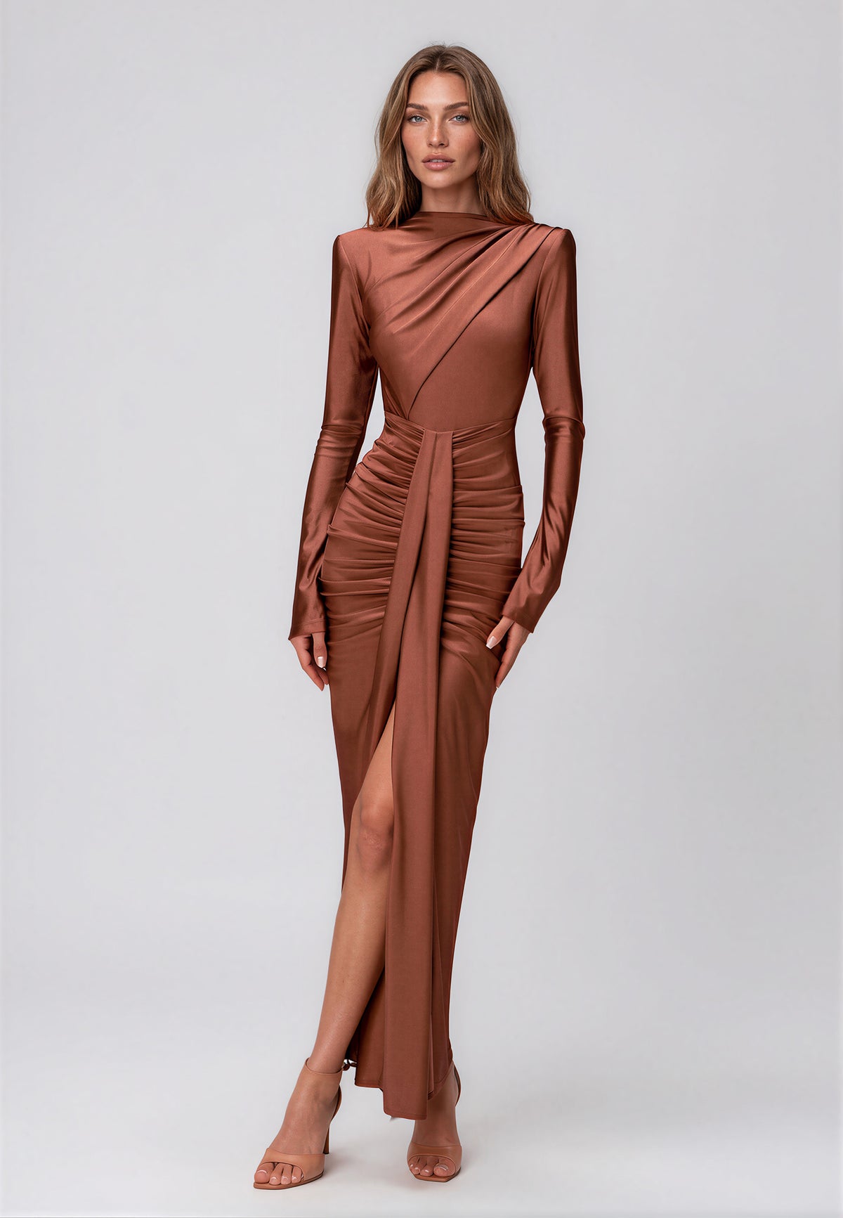 ALISE DRESS MARSALA