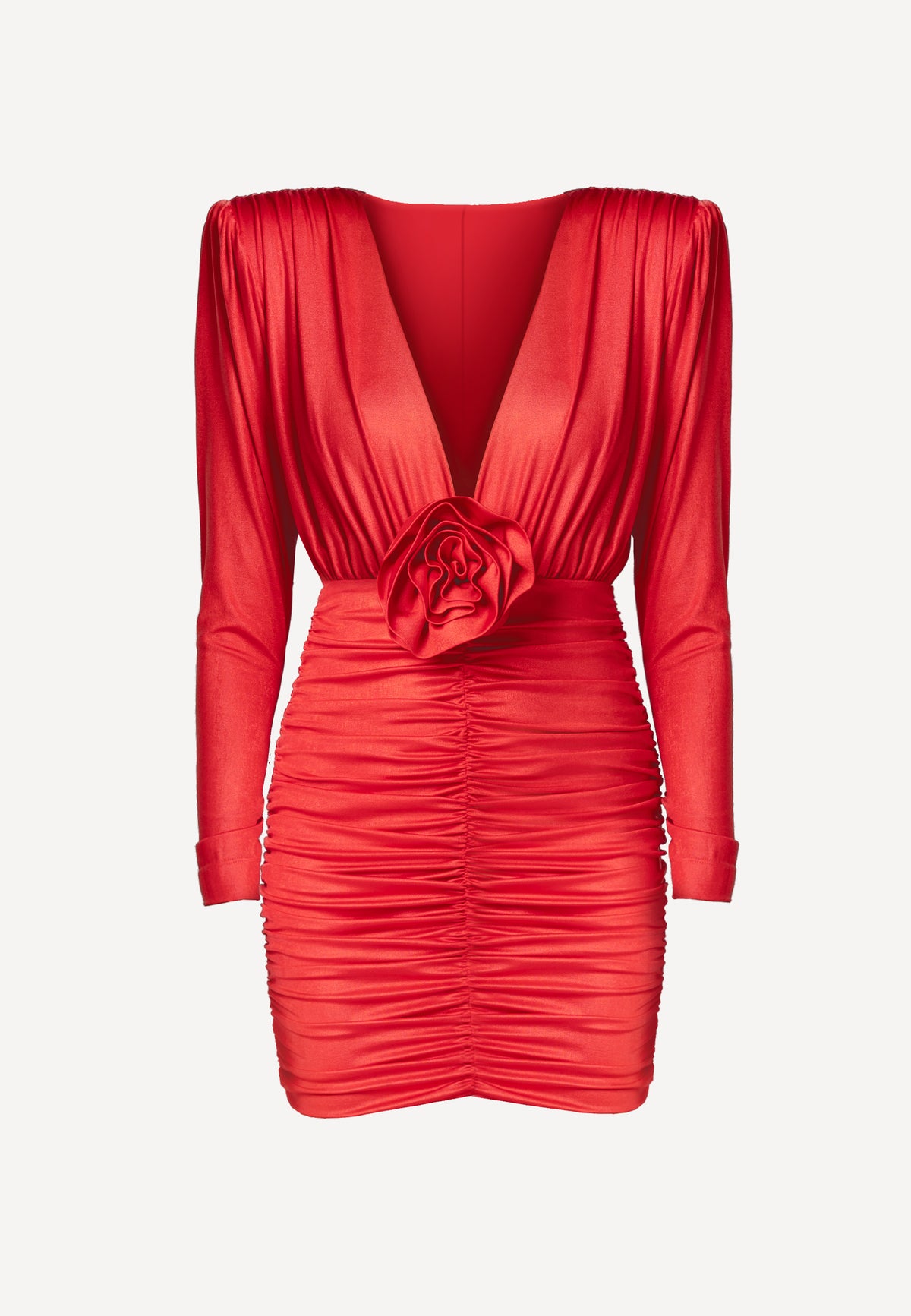 PAD PAD DRESS RED MG