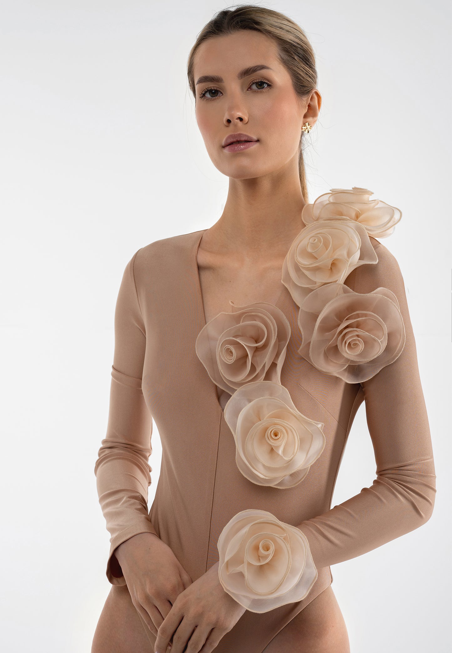 ROSE ORGANZA BROOCH VANILLA