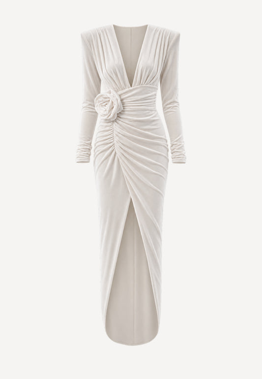 STARDUST DRESS WHITE ROSE